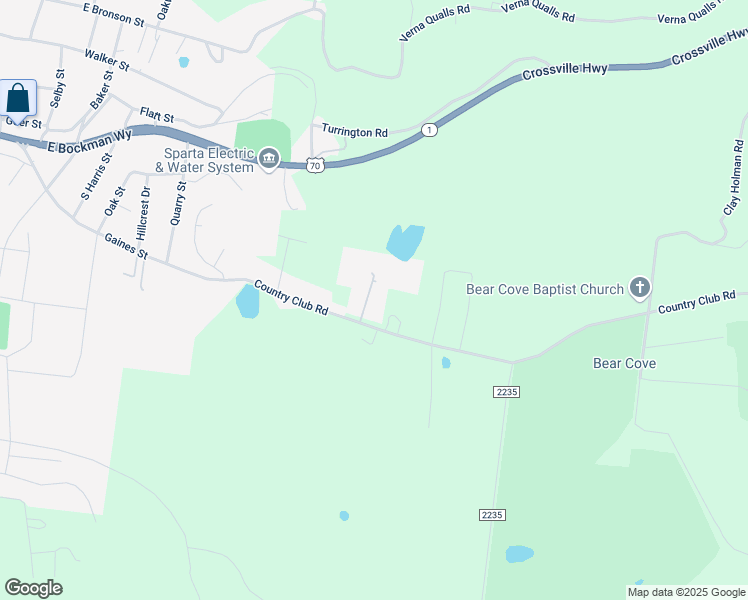 map of restaurants, bars, coffee shops, grocery stores, and more near 164 Villa Lane in Sparta