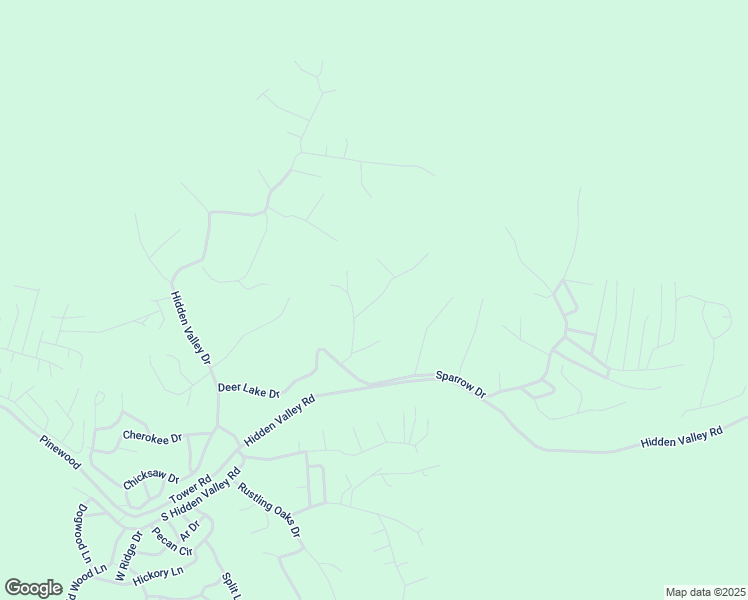 map of restaurants, bars, coffee shops, grocery stores, and more near 2818 High Ridge Drive in Nunnelly