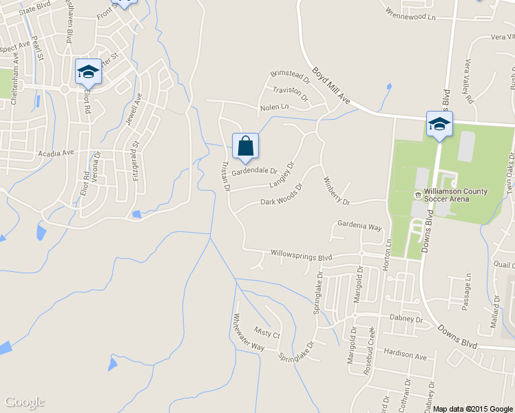 map of restaurants, bars, coffee shops, grocery stores, and more near 3253 Dark Woods Drive in Franklin