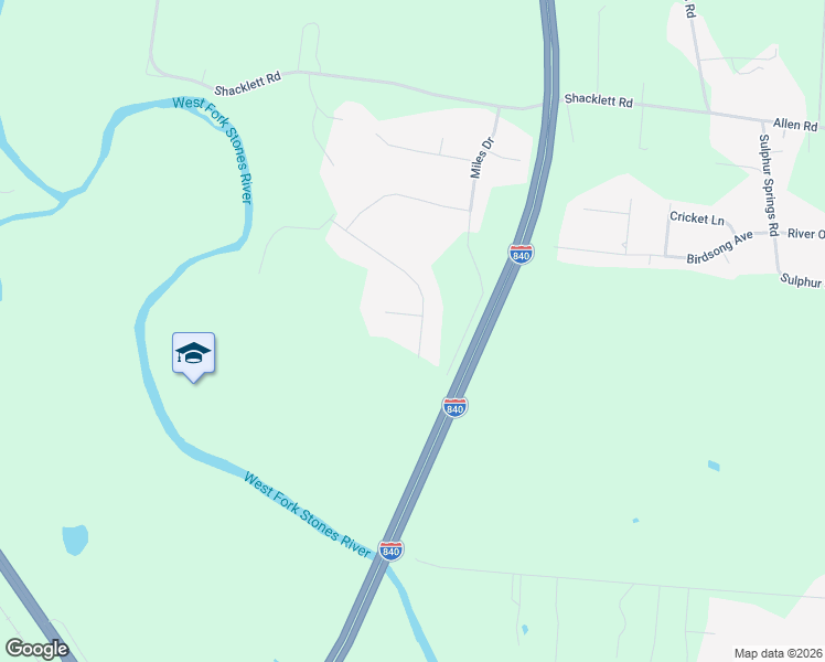 map of restaurants, bars, coffee shops, grocery stores, and more near 2845 2 Deer Trail in Murfreesboro