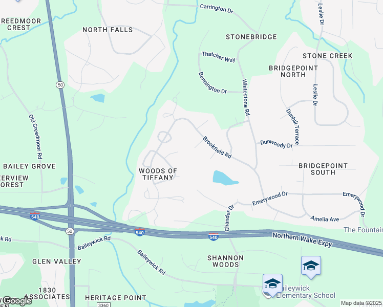 map of restaurants, bars, coffee shops, grocery stores, and more near 10000 Avocado Circle in Raleigh