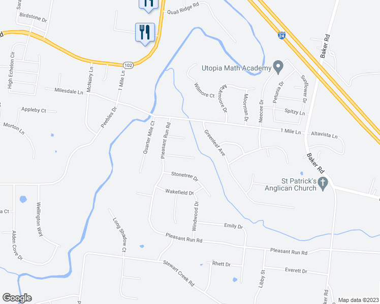 map of restaurants, bars, coffee shops, grocery stores, and more near 320 Mayflower Drive in Smyrna