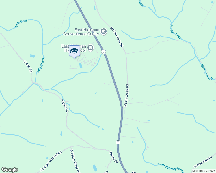 map of restaurants, bars, coffee shops, grocery stores, and more near 7698 Tennessee 7 in Lyles