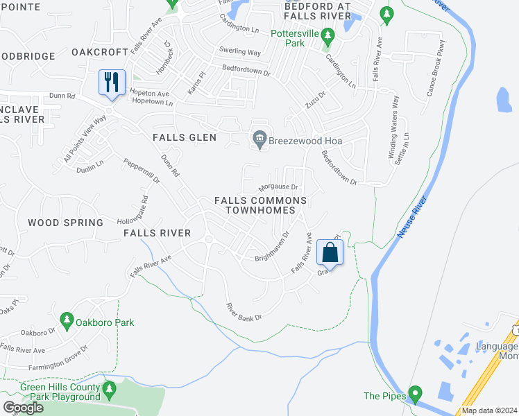 map of restaurants, bars, coffee shops, grocery stores, and more near 10813 Laurnet Place in Raleigh