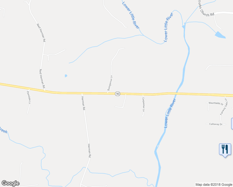 map of restaurants, bars, coffee shops, grocery stores, and more near U.S. Highway 64 in Township of Taylorsville