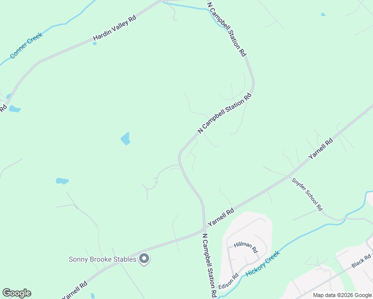map of restaurants, bars, coffee shops, grocery stores, and more near 1808 North Campbell Station Road in Knoxville