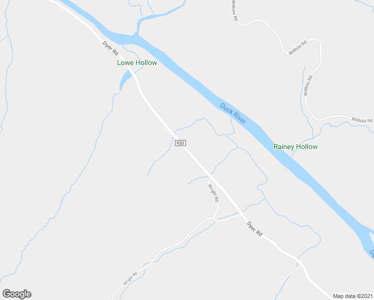 map of restaurants, bars, coffee shops, grocery stores, and more near Dyer Road in Hurricane Mills