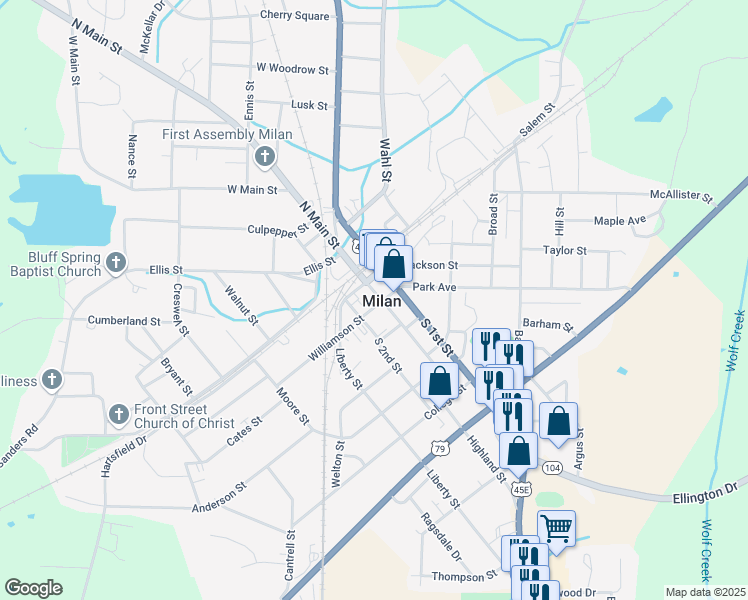 map of restaurants, bars, coffee shops, grocery stores, and more near in Milan