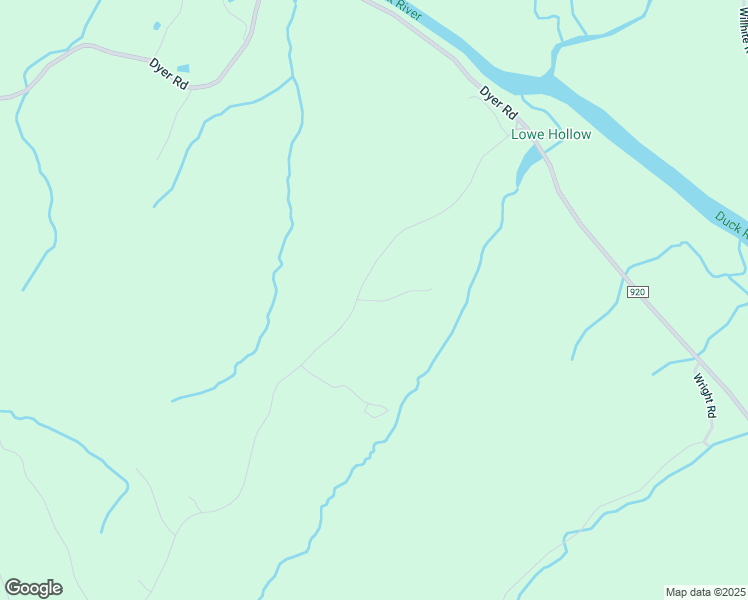 map of restaurants, bars, coffee shops, grocery stores, and more near Dyer Road in Hurricane Mills