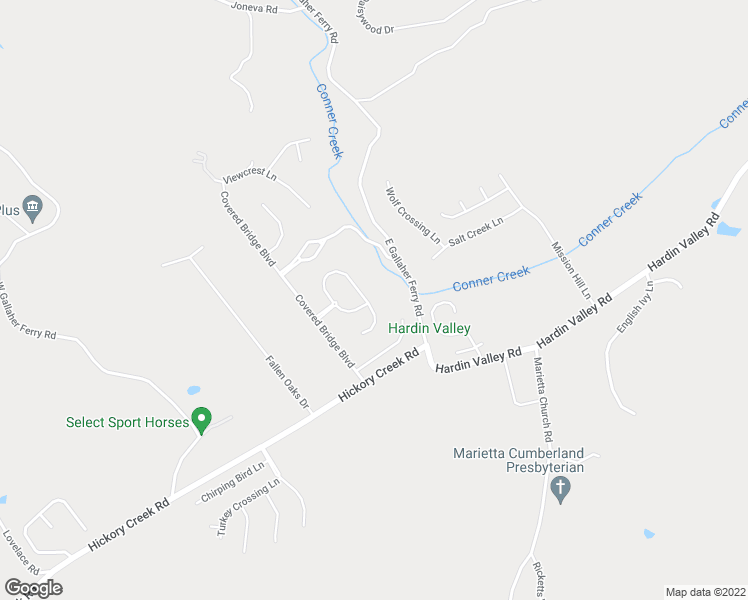 map of restaurants, bars, coffee shops, grocery stores, and more near 2312 Misty Mountain Circle in Knoxville