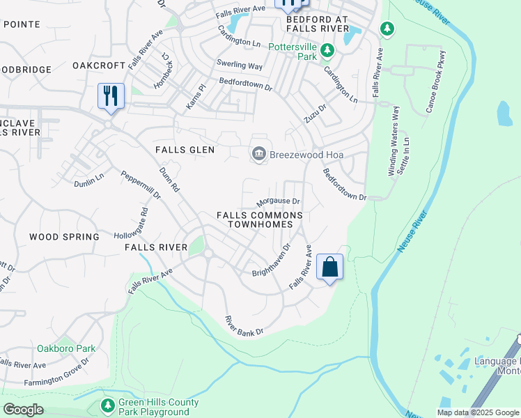 map of restaurants, bars, coffee shops, grocery stores, and more near 10839 Laurnet Place in Raleigh