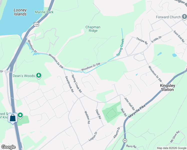 map of restaurants, bars, coffee shops, grocery stores, and more near 4814 Briar Rock Lane in Knoxville