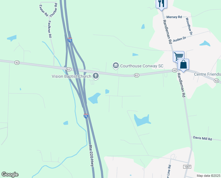map of restaurants, bars, coffee shops, grocery stores, and more near 7010 Holly Hill Rd in Randleman