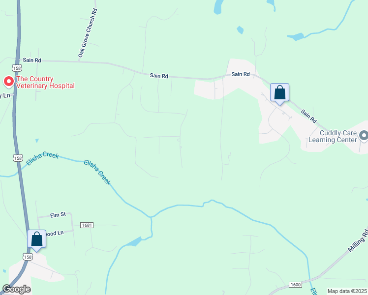 map of restaurants, bars, coffee shops, grocery stores, and more near 167 South Madera Drive in Mocksville