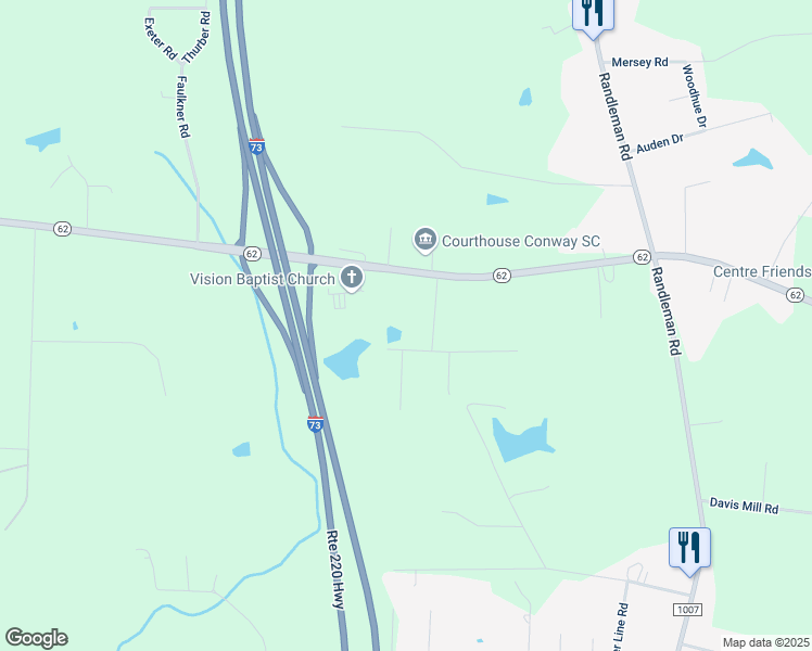 map of restaurants, bars, coffee shops, grocery stores, and more near 7010 Holly Hill Road in Randleman