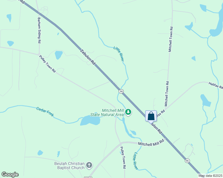 map of restaurants, bars, coffee shops, grocery stores, and more near 5313 Zebulon Road in Wake Forest