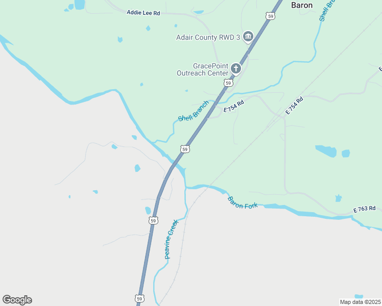 map of restaurants, bars, coffee shops, grocery stores, and more near 5123 U.S. 59 in Westville