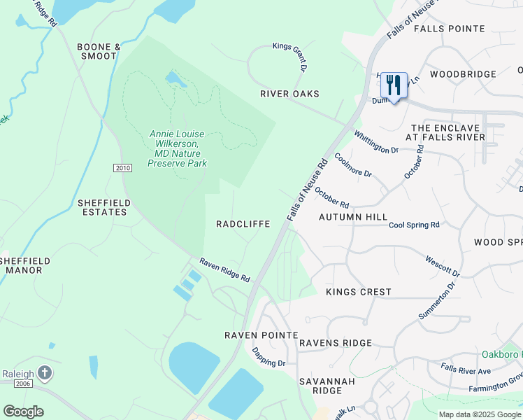 map of restaurants, bars, coffee shops, grocery stores, and more near 10633 Marion Stone Way in Raleigh