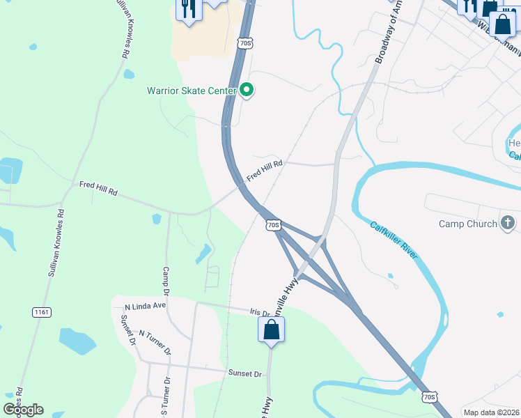 map of restaurants, bars, coffee shops, grocery stores, and more near Spencer Highway in Sparta