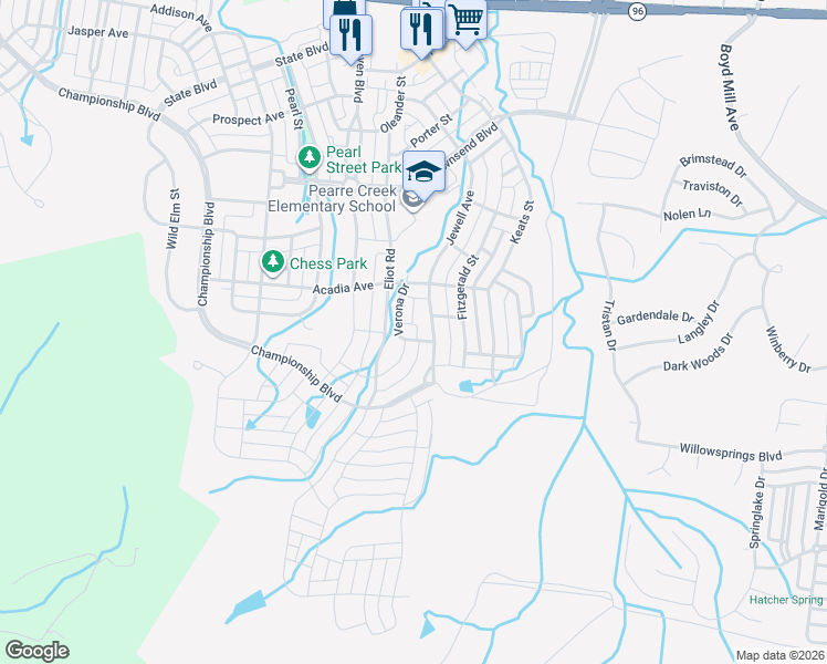 map of restaurants, bars, coffee shops, grocery stores, and more near 1209 Cormac Street in Franklin
