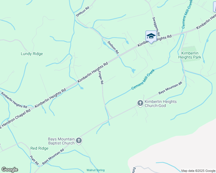 map of restaurants, bars, coffee shops, grocery stores, and more near 8404 Finger Road in Knoxville