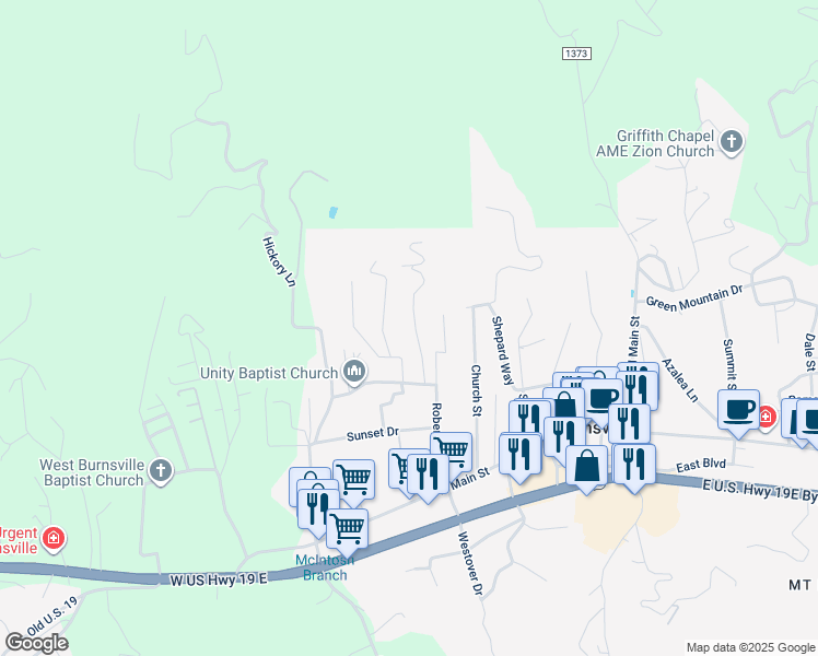 map of restaurants, bars, coffee shops, grocery stores, and more near 187 Laurel Street in Burnsville
