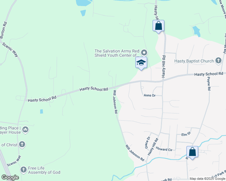map of restaurants, bars, coffee shops, grocery stores, and more near 150 Will Johnson Road in Thomasville