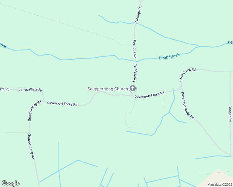 map of restaurants, bars, coffee shops, grocery stores, and more near 3636 Davenport Forks Road in Roper