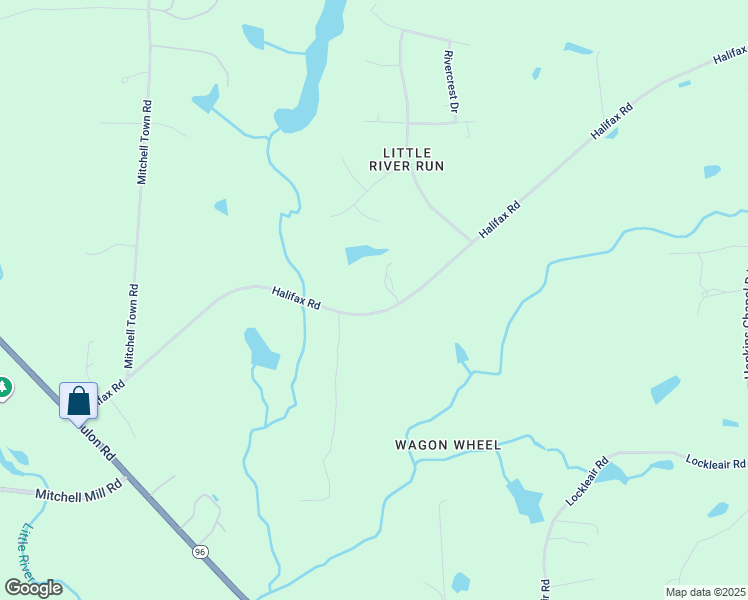 map of restaurants, bars, coffee shops, grocery stores, and more near 7809 Halifax Road in Youngsville