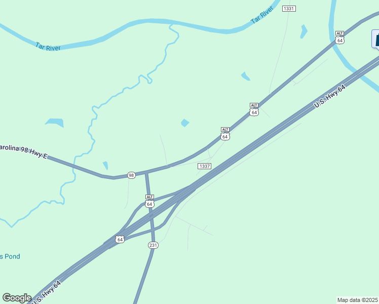 map of restaurants, bars, coffee shops, grocery stores, and more near 11916 US 64a in Spring Hope