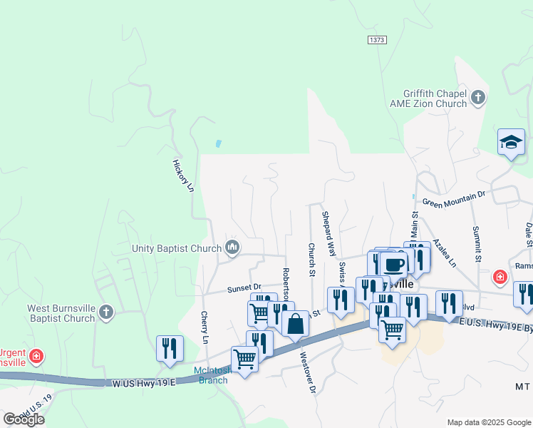 map of restaurants, bars, coffee shops, grocery stores, and more near 187 Laurel Street in Burnsville