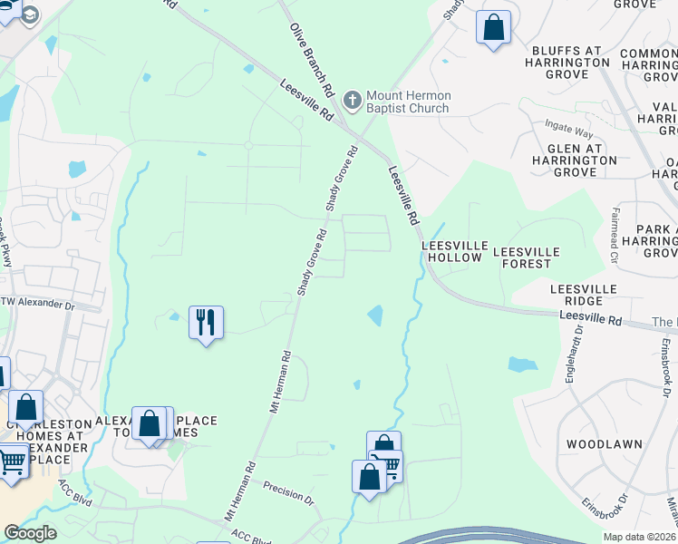 map of restaurants, bars, coffee shops, grocery stores, and more near 10110 Bessborough Drive in Raleigh