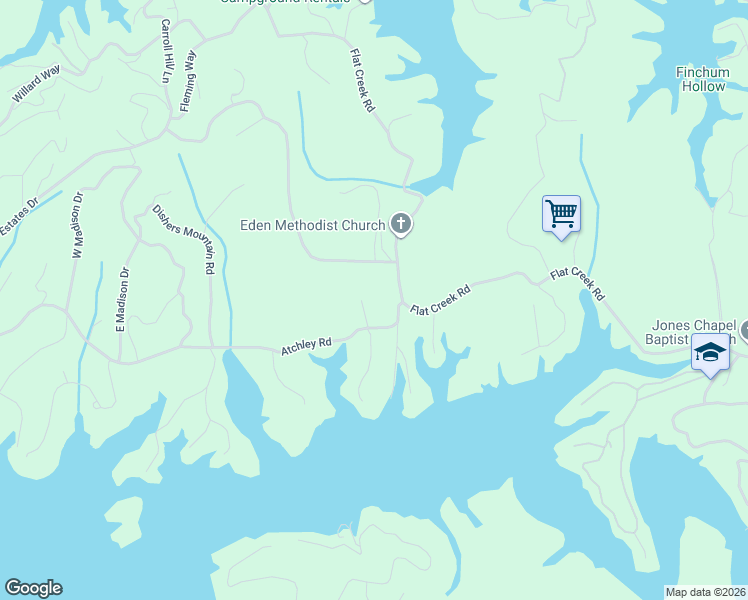 map of restaurants, bars, coffee shops, grocery stores, and more near 2682 Atchley Road in Sevierville