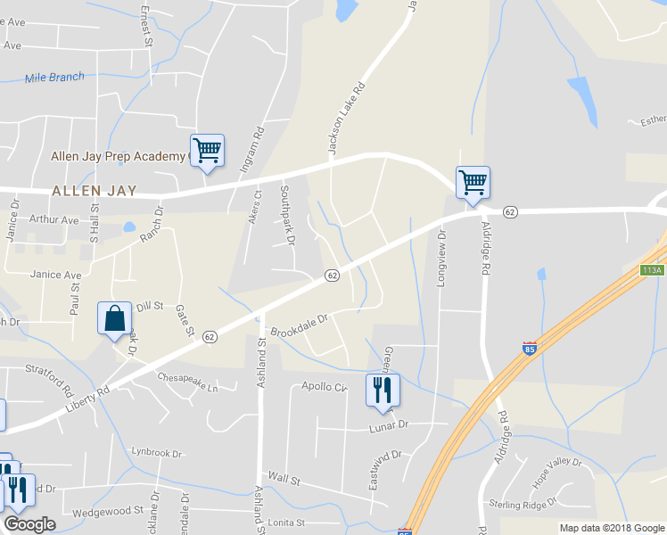 map of restaurants, bars, coffee shops, grocery stores, and more near 101 Brighton Village Lane in High Point