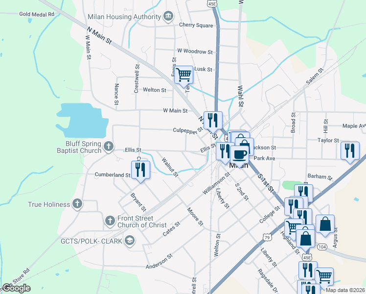 map of restaurants, bars, coffee shops, grocery stores, and more near 2027 Ellis Street in Milan