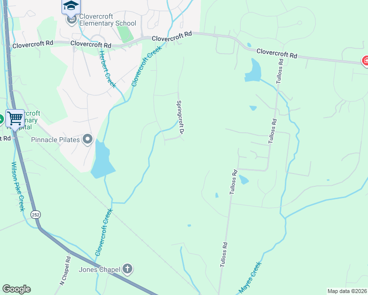 map of restaurants, bars, coffee shops, grocery stores, and more near 9507 Eastgate Court in Franklin
