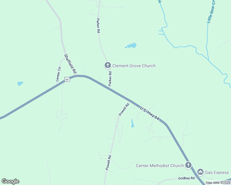 map of restaurants, bars, coffee shops, grocery stores, and more near U.S. Highway 64 in Mocksville