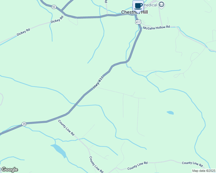 map of restaurants, bars, coffee shops, grocery stores, and more near 2325 Joe Thornton Rd in Dandridge