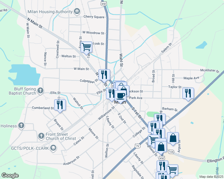 map of restaurants, bars, coffee shops, grocery stores, and more near in Milan