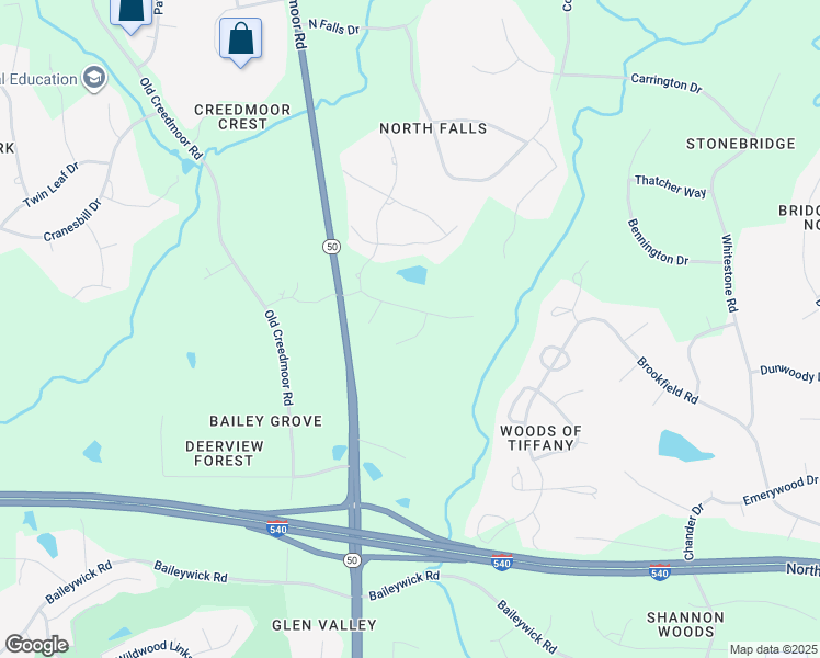 map of restaurants, bars, coffee shops, grocery stores, and more near in Raleigh