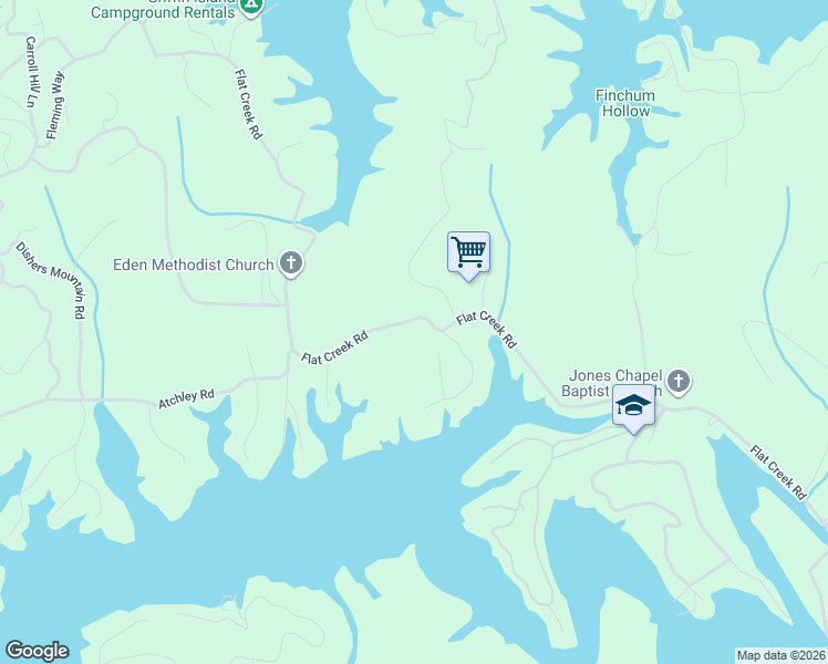 map of restaurants, bars, coffee shops, grocery stores, and more near 939 Flat Creek Road in Sevierville