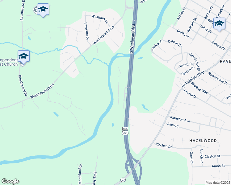 map of restaurants, bars, coffee shops, grocery stores, and more near 14 Overlook Drive in Rocky Mount
