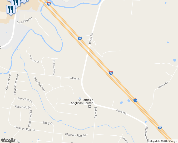 map of restaurants, bars, coffee shops, grocery stores, and more near 1007 Baker Road in Smyrna