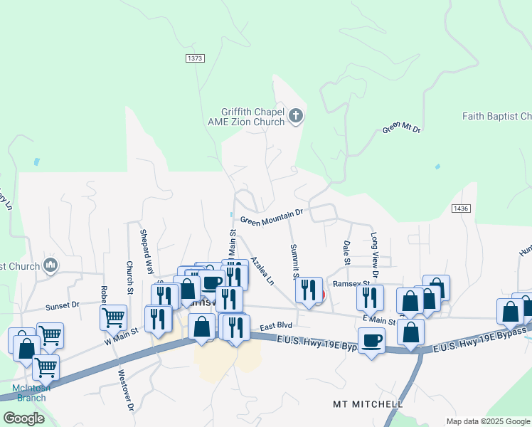 map of restaurants, bars, coffee shops, grocery stores, and more near 110 Lincoln Park Road in Burnsville