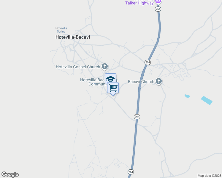 map of restaurants, bars, coffee shops, grocery stores, and more near Unnamed Road in Hotevilla-Bacavi
