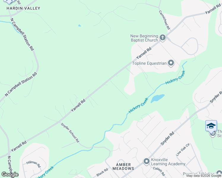 map of restaurants, bars, coffee shops, grocery stores, and more near 11334 Yarnell Road in Knoxville
