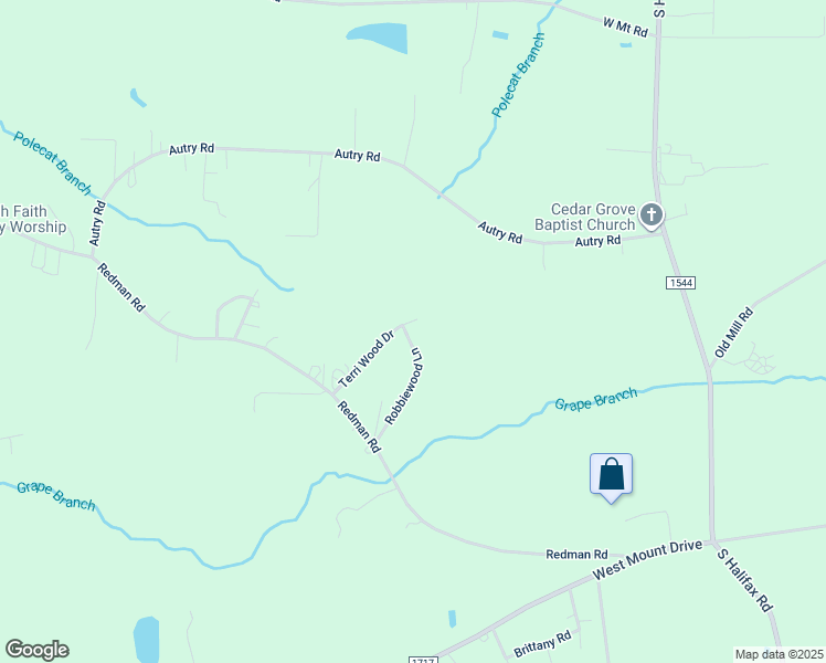 map of restaurants, bars, coffee shops, grocery stores, and more near 3117 Robbiewood Lane in Rocky Mount