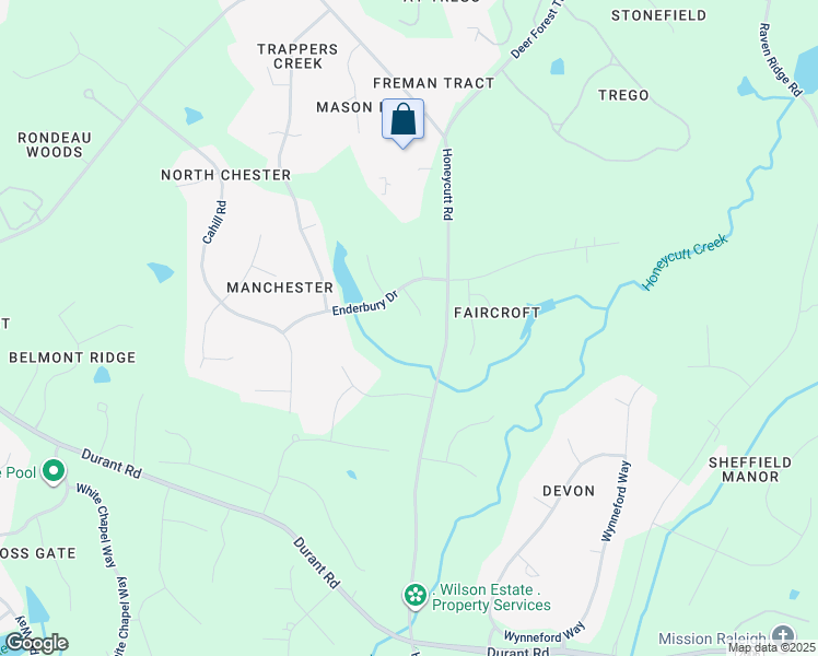 map of restaurants, bars, coffee shops, grocery stores, and more near 10605 Hanarry Court in Raleigh