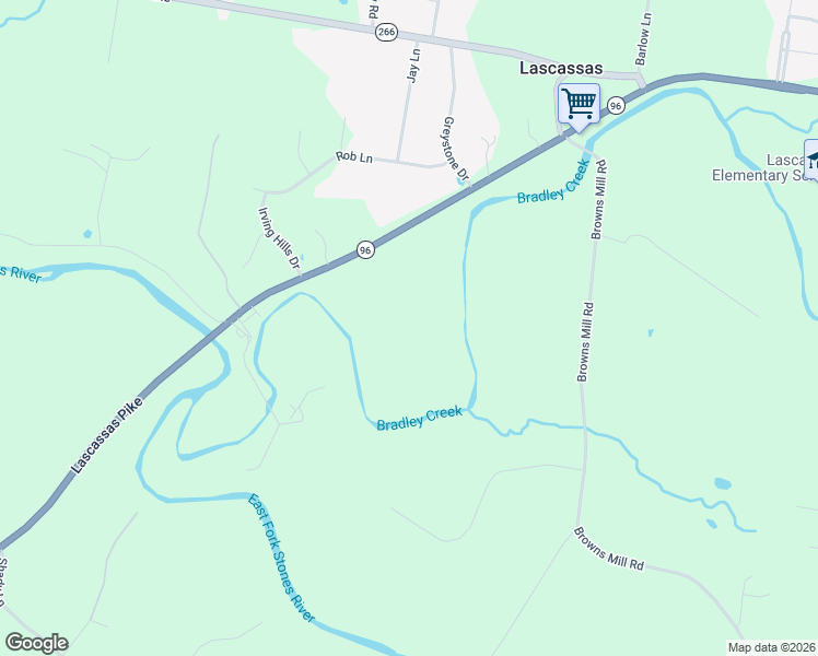 map of restaurants, bars, coffee shops, grocery stores, and more near 5168 Lascassas Pike in Lascassas