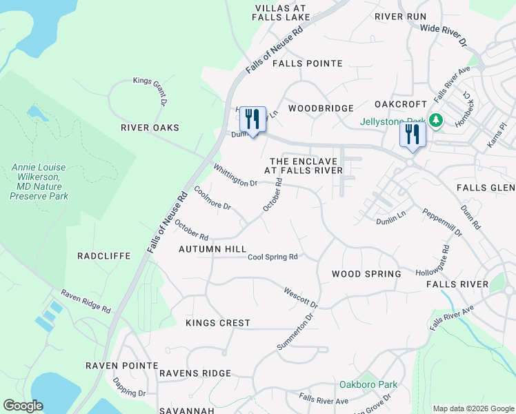 map of restaurants, bars, coffee shops, grocery stores, and more near 10912 Fitzwilliam Street in Raleigh